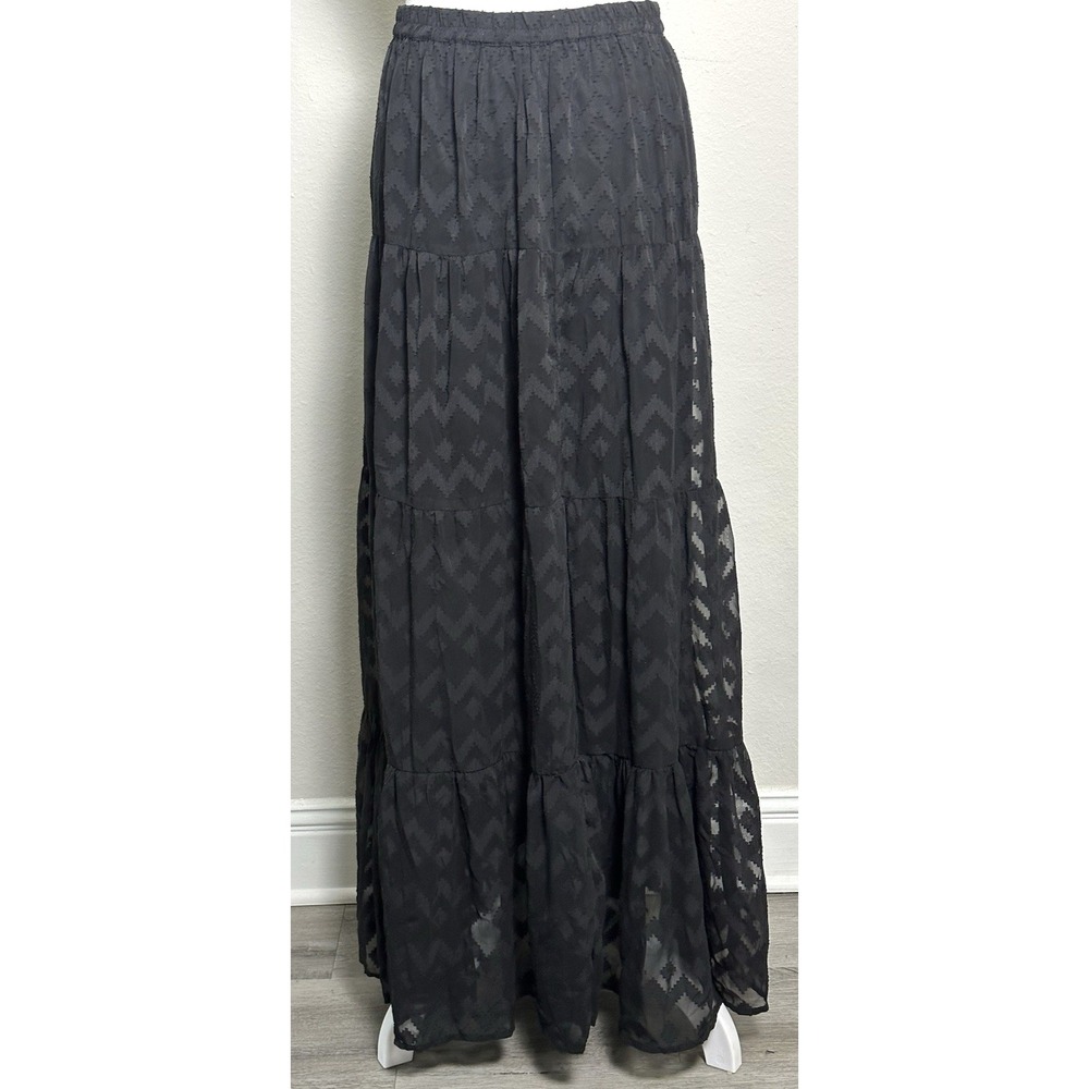 Her Destiny Black Maxi Cottagecore Witchy Boho Skirt Size (S)